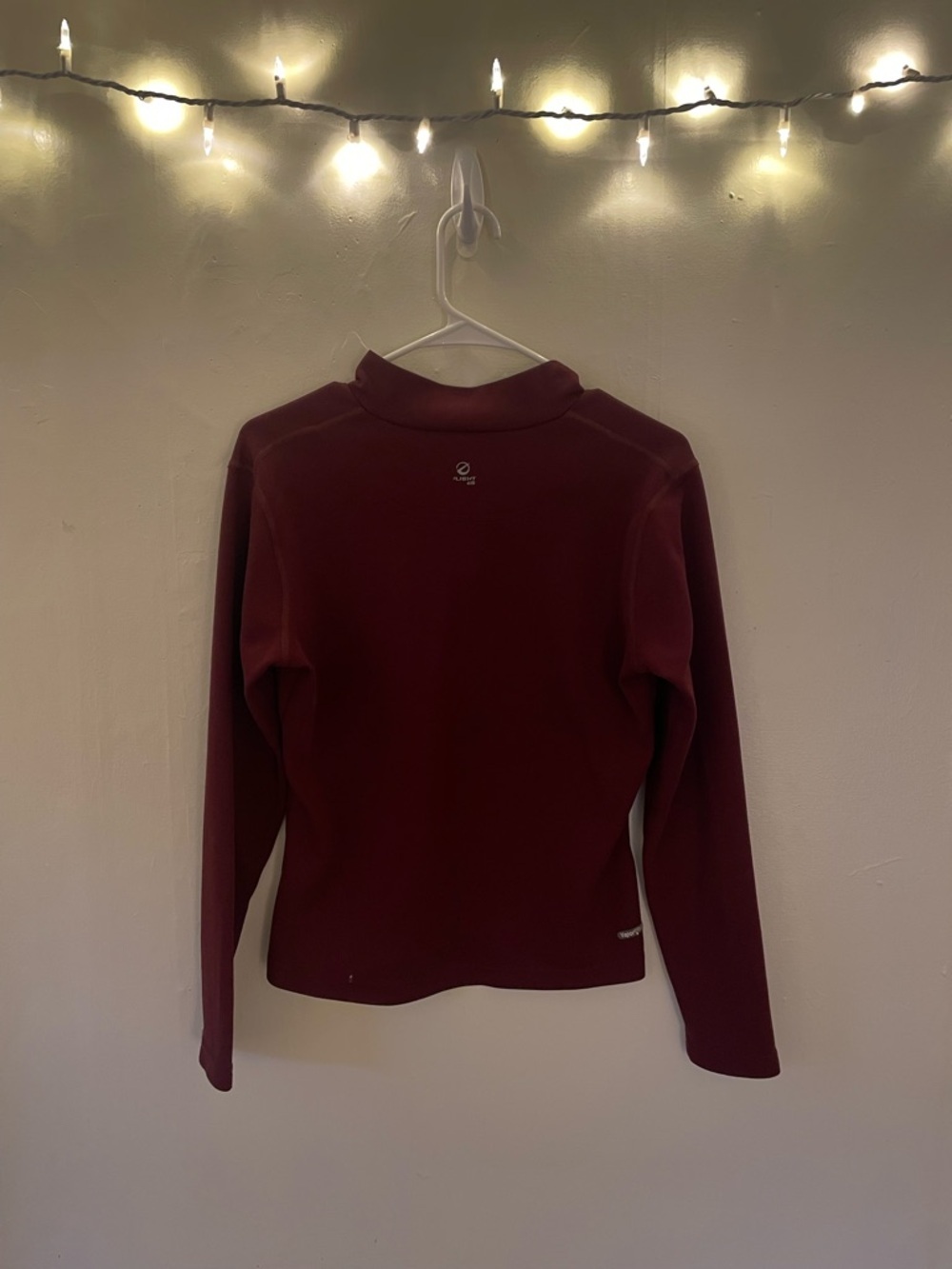 The North Face Women's Burgundy Vintage Quarter-Zip LongSleeve Top Outdoorsy Y2K - Picture 12 of 15